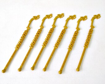 Mid Century Swizzle Sticks, Set of Six, I W Harper Kentucky Bourbon Drink Stirrers, NOS Collectible Vintage Barware Mad Men Era