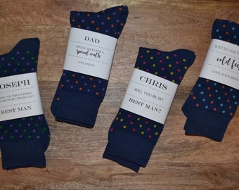 Groomsmen Sock Labels, Father of the Bride/Groom Sock Labels, Custom Sock Labels, Groom Sock Label