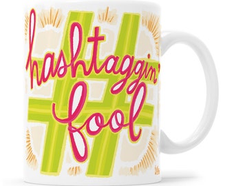 Hashtag Gift, Instagram Mug, Blogger Gift, Social Media Gift, Pinterest Gift, Hashtag Mug, Blogger Mug, Blogger Present, Blog Gift, Blogger