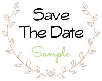 Save The Date Sample
