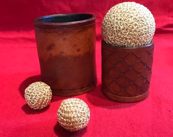 Leather Chop Cup (nesting set)