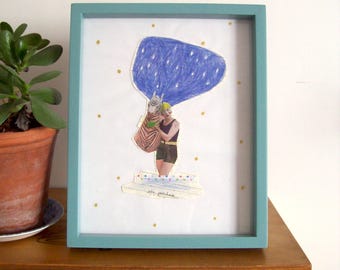The bather & Zebra - collage