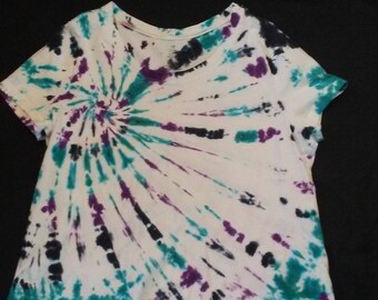 Blue and Purple Tie Dye T-shirt