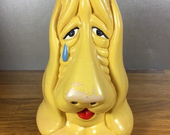 Sad Hound Dog Plastic Bank