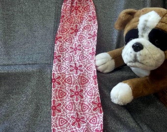 Plastic Bag Holder Sock, Red Floral Print