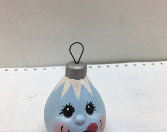 5 handmade ceramic Christmas Noggin Ornaments