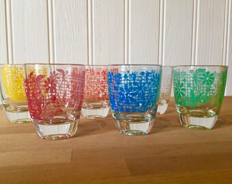 Set of 6 vintage shot glasses