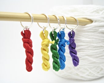 Stitch Marker Set, Knitting Stitch Marker, Mini Yarn, Knitting Markers, Snag Free Knitting Markers, Knitting Supplies, Knitting Gifts