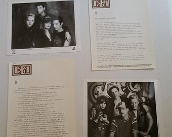X Promo 6 Page Press Kit And ELEKTRA RECORDS Folder (2) 8x10 Photos 1983 John Doe Exene Original Collectable Punk New Wave