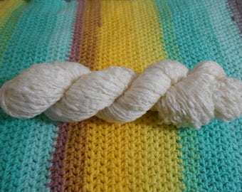 Cream - Acrylic/Wool Blend - 1266 yards - Worsted weight - Recycled, Reclaimed, Upcycled