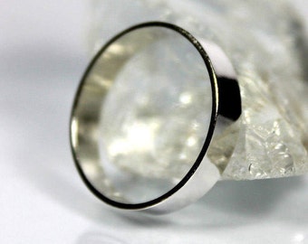 Plain Smooth Half Band Sterling Silver Ring, Gift Ideas, Stacking, Unisex, Men's, Women's, Gifts For Him Gifts For Her