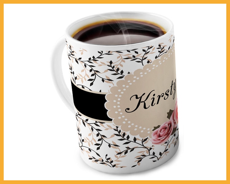 monogrammed coffee or tea mug personalized mug