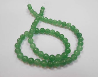 1 strand of 60 beads round 6 mm aventurine