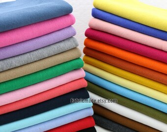 62 Colors Choose Ribbing- 7.8" Length 20 x 100cm Ribbing and Binding Knit Fabric For Neckline, Cuffs, Hems