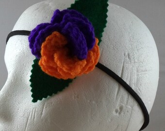 Crocheted Rose Headband - Villain (SWG-HH-VIJK02)