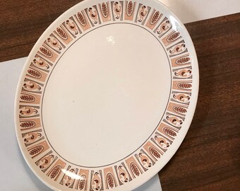 Vintage 1950's Large Serving Platter with Mid Century Design
