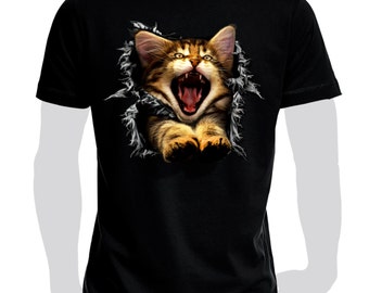 T-shirt printed with Cat 3D