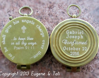 First Communion Gift Boys, 1st Communion Boy Gift, Engraved Compass, Communion Gift, Confirmation Compass, 1st Communion, Working Compass
