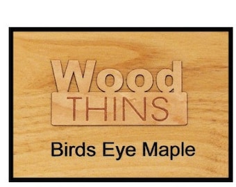 Birds Eye Maple Wood Thins For Engraving (5 Pack)