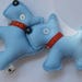 Baby Blue Christmas Ornament Doggie Scotty Felt Charm