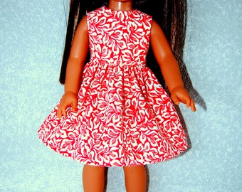Dress for 14.5" Wellie Wishers or Melissa & Doug Doll Clothes handmade melon color tkct1229 rts READY TO SHIP
