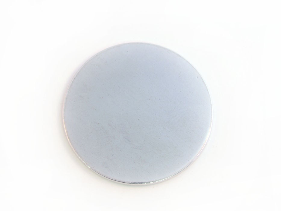 Five 1 inch Aluminum Discs 18 Gauge Stamping Blanks Tumbled