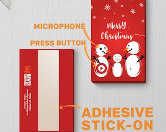 Christmas Snowman Gift Tag With Sound | Christmas Snowman Tags, Christmas Sound Module, Christmas Gift Box Sound | Sound Tag Stick-on 00059