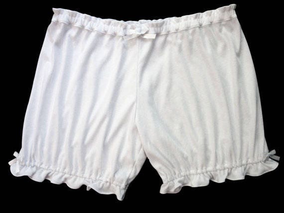 Victorian Lingerie History – Corset, Chemise, Petticoats, Underwear Womens Bloomers / Soft White Bloomers / Pajama Shorts / Lolita Bloomers $28.00 AT vintagedancer.com
