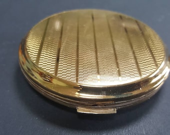 Vintage Stratton Powder Compact, Compact Mirror, Pocket Mirror, Engine Turned Compact, Gifts for Her