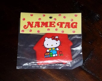 Vintage Sanrio 1977 Hello Kitty Name Tag