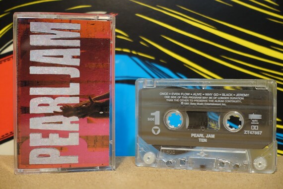 Ten by Pearl Jam Vintage Cassette Tape