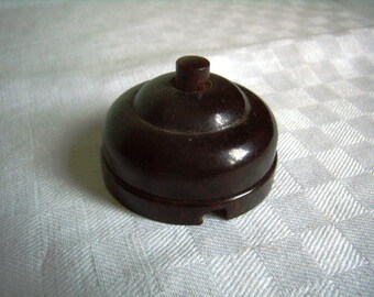 Vintage french, switch, push button, light, Bell, Brown bakelite bakelite bakelite
