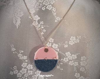 Two-faced round Locket necklace