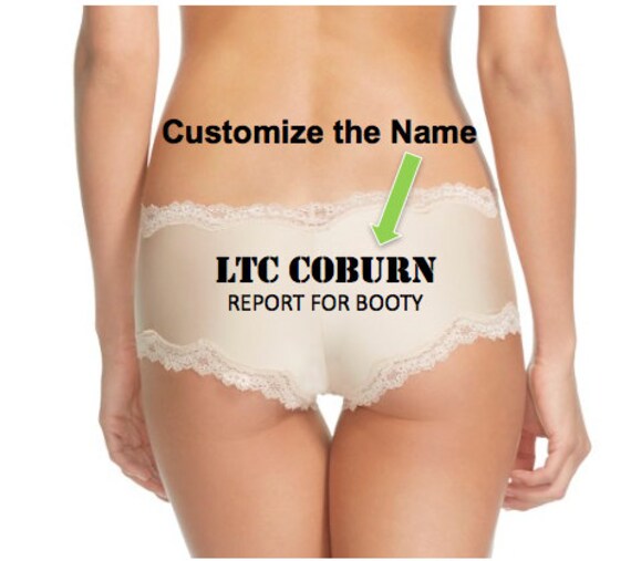 Custom Panties Military Rank and Name Report For Booty FAST SHIPPING