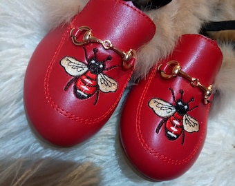 Gucci inspired kids shoe princetown
