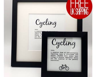 Framed Print - Cycling definition