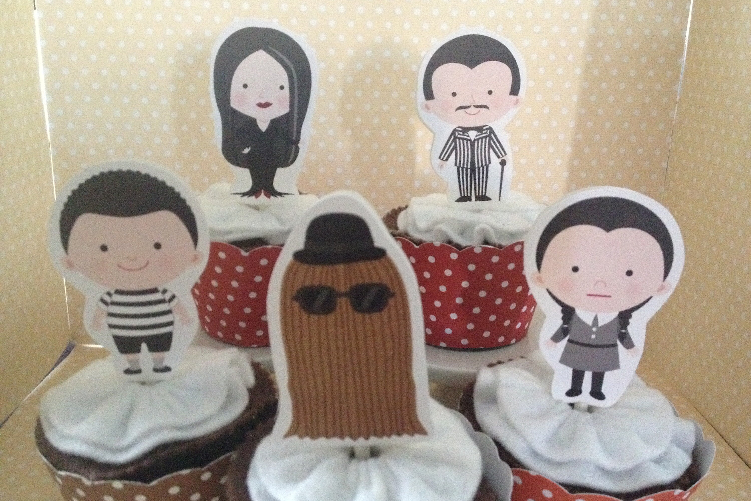 The Addams Family Party Cupcake Topper Decorations Set of 10