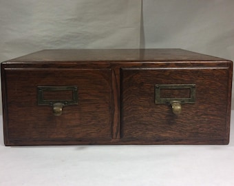 Macey 2-Drawer Antique Card Catalog File