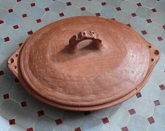 Moroccan Tajine-Pot for cooking unglazed Ø 30 cm-Height 15 cm