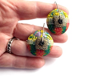Disk earrings "Happy Go Lucky" by Marie Segal 2016