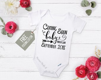 Pregnancy announcement onesie | Etsy