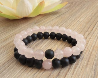 matching couple jewelry boyfriend girlfriend jewelry relationship bracelet couples bracelet pink rose quartz you complete me love bracelet