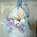 Card Easter Egg hand painted onto Vintage original French script