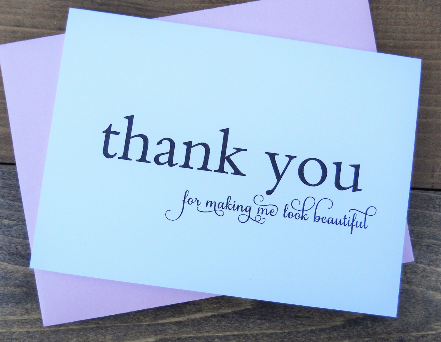 HAIRSTYLIST THANK YOU Card Beautician Thank You Make Up