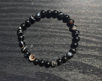 Black Banded Agate Bracelet