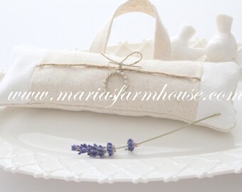Aromatherapy, Elegant, Handmade, Fragrant French Dried Lavender Sachet with Rhinestone Pendant, Gifts for Her
