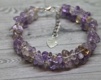 Ametrine Bracelet, Ametrine Jewelry, Ametrine Crystal, Crystal Bracelet, Gemstone Bracelet, Healing Crystals, Healing Jewelry, Bracelets