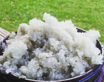 Peppermint Scrub, Peppermint Sea Salt Scrub, Peppermint White Cane Sugar Scrub, Peppermint Brown Sugar Scrub, Coconut Oil, 4 oz, 8 oz