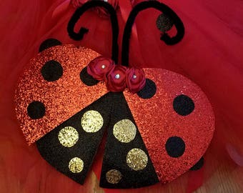 Shimmery custom lady bug ladybug wings soft prop portraits