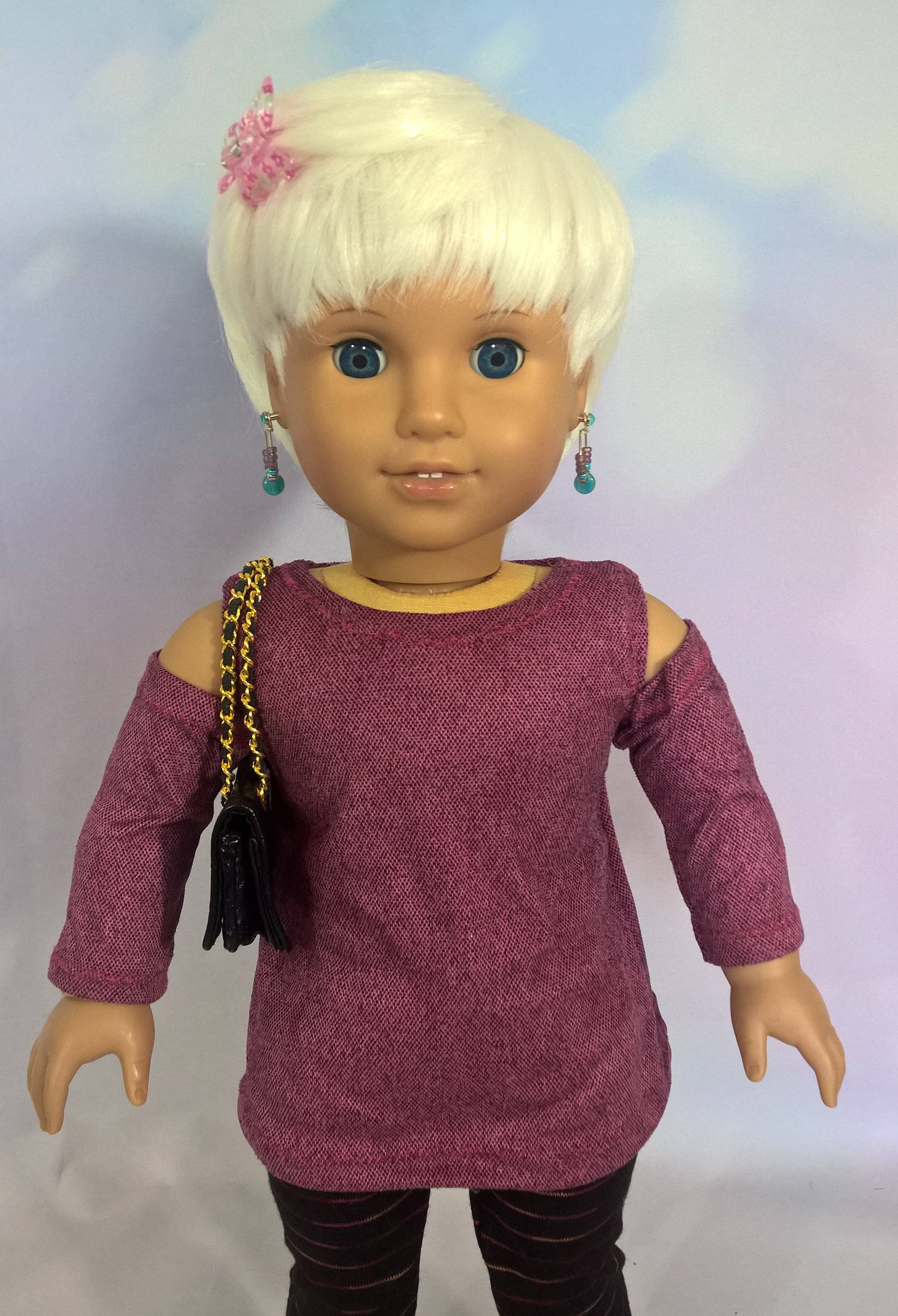 Custom 10-11 Doll Wig Fits Most 18 Dolls White